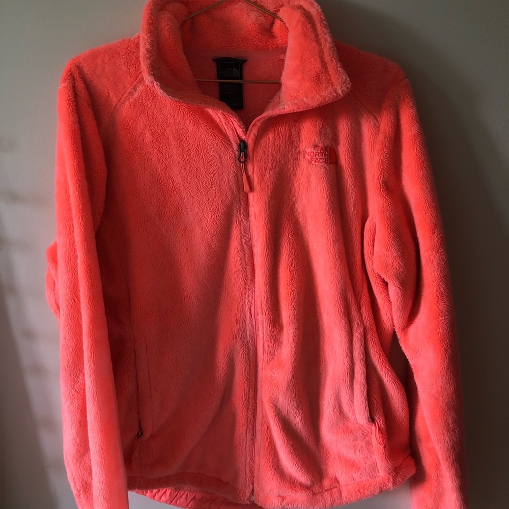 Coral North Face Zip Up